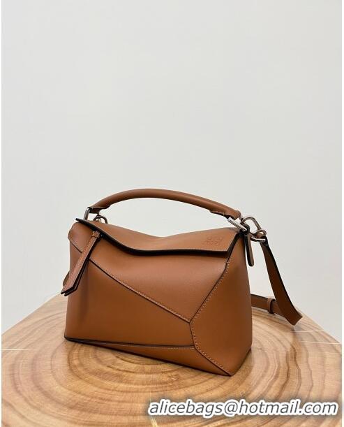 Unique Grade Loewe Small Puzzle Bag in Classic Calfskin 9311L Caramel 2023 TOP