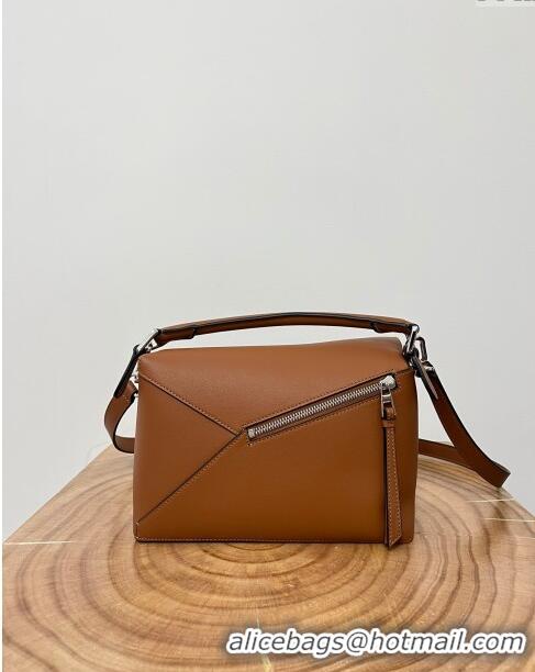 Unique Grade Loewe Small Puzzle Bag in Classic Calfskin 9311L Caramel 2023 TOP