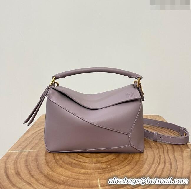 Inexpensive Loewe Small Puzzle Bag in Classic Calfskin 9311L Taro Purple 2023 TOP