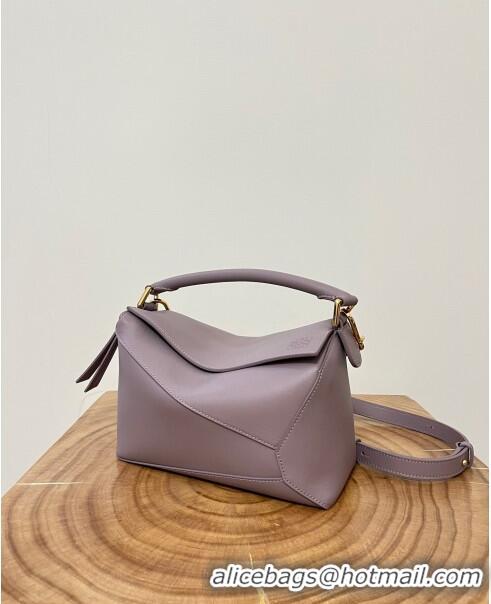 Inexpensive Loewe Small Puzzle Bag in Classic Calfskin 9311L Taro Purple 2023 TOP