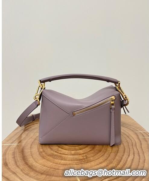 Inexpensive Loewe Small Puzzle Bag in Classic Calfskin 9311L Taro Purple 2023 TOP