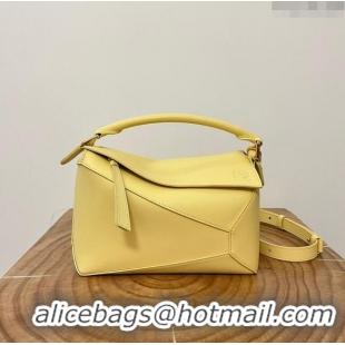 Famous Brand Loewe Small Puzzle Bag in Classic Calfskin 9311L Yellow 2023 TOP