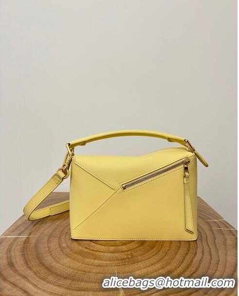 Famous Brand Loewe Small Puzzle Bag in Classic Calfskin 9311L Yellow 2023 TOP