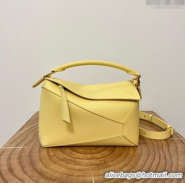 Famous Brand Loewe Small Puzzle Bag in Classic Calfskin 9311L Yellow 2023 TOP