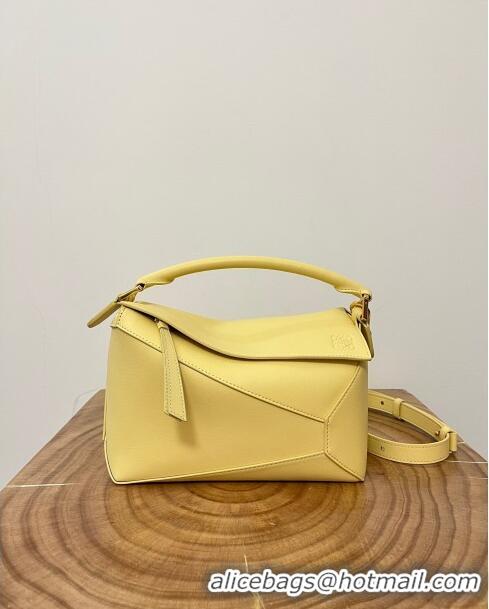 Famous Brand Loewe Small Puzzle Bag in Classic Calfskin 9311L Yellow 2023 TOP