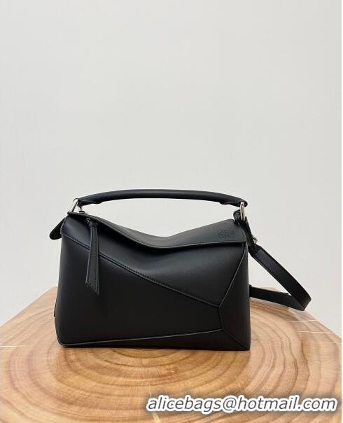 Grade Design Loewe Small Puzzle Bag in Classic Calfskin 9311L Black 2023 TOP