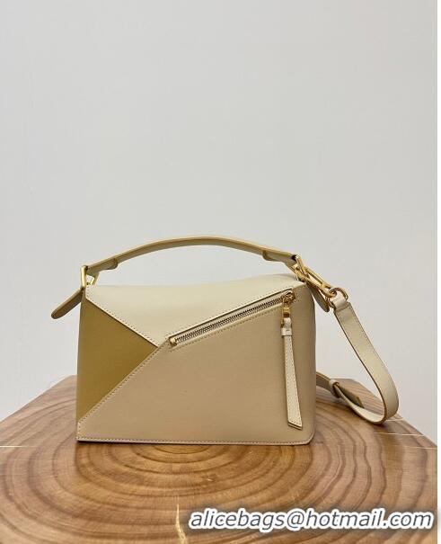 Low Price Loewe Small Puzzle Bag in Classic Calfskin 9311L Off-white/Beige 2023 TOP