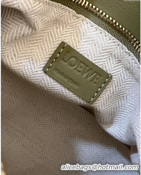 Famous Brand Loewe Small Puzzle Bag in Classic Calfskin 9311L Olive Green/Khaki Green 2023 TOP