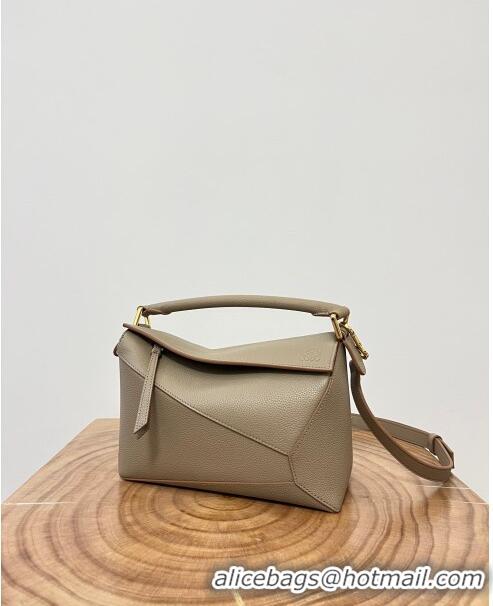 New Style Loewe Small Puzzle Bag in Soft Grained Calfskin 8010L Sand 2023 TOP