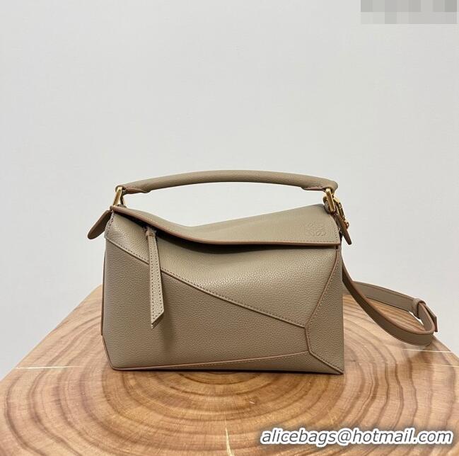 New Style Loewe Small Puzzle Bag in Soft Grained Calfskin 8010L Sand 2023 TOP