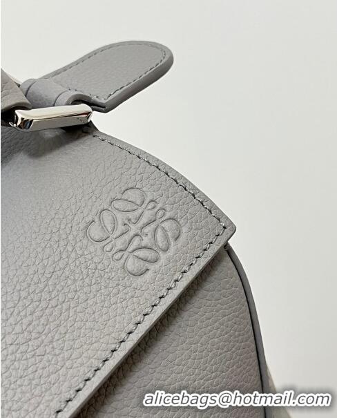 Low Cost Loewe Small Puzzle Bag in Soft Grained Calfskin 8010L Pearl Grey 2023 TOP