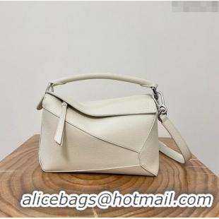 Promotional Loewe Small Puzzle Bag in Soft Grained Calfskin 8010L White 2023 TOP