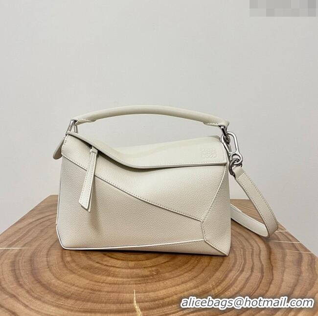 Promotional Loewe Small Puzzle Bag in Soft Grained Calfskin 8010L White 2023 TOP