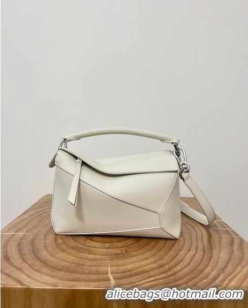 Promotional Loewe Small Puzzle Bag in Soft Grained Calfskin 8010L White 2023 TOP