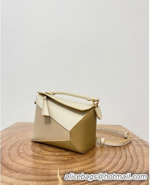 Top Quality Loewe Mini Puzzle Bag in Classic Calfskin 9310L Off-white/Beige 2023 TOP