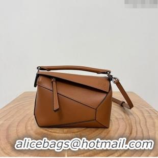 Super Quality Loewe Mini Puzzle Bag in Classic Calfskin 9310L Caramel 2023 TOP