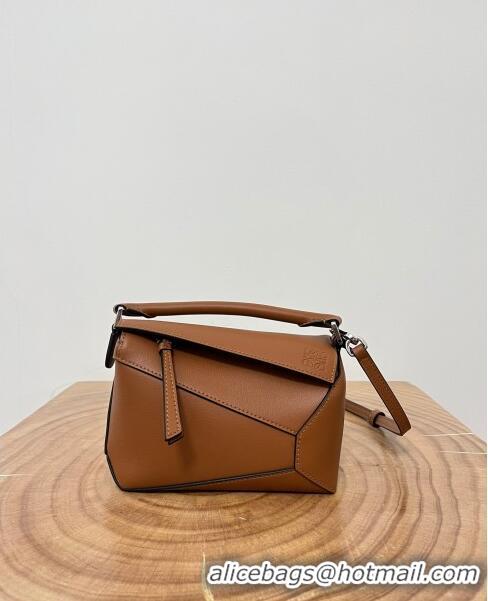 Super Quality Loewe Mini Puzzle Bag in Classic Calfskin 9310L Caramel 2023 TOP