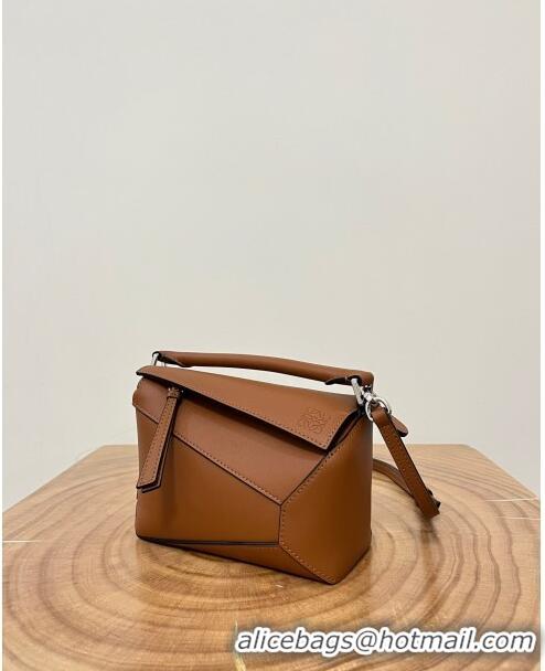 Super Quality Loewe Mini Puzzle Bag in Classic Calfskin 9310L Caramel 2023 TOP