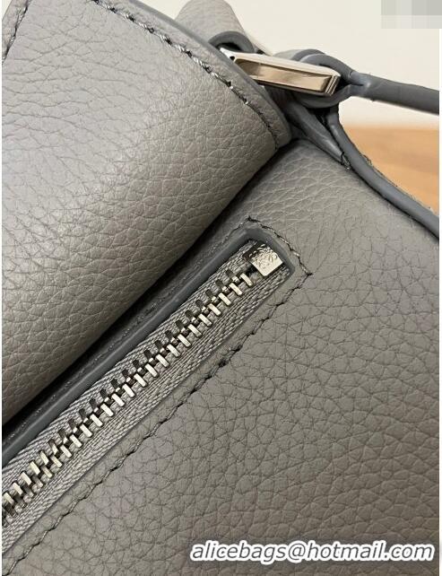 Top Grade Loewe Mini Puzzle Bag in Soft Grained Calfskin 9310L Pearl Grey 2023 TOP