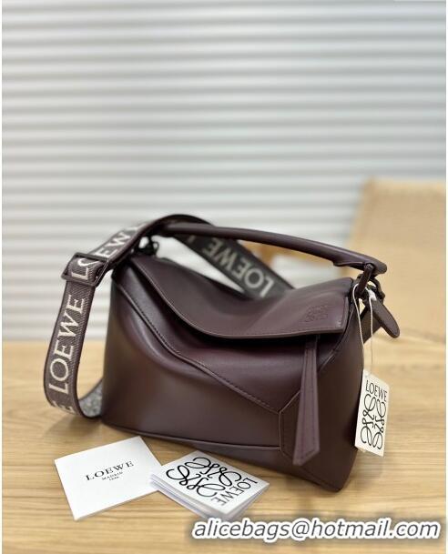 Grade Design Loewe Small Puzzle Bag in Satin Calfskin 9001L Burgundy 2023 TOP