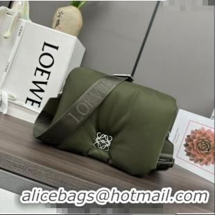 New Design Loewe Puffer Goya Bag in 062768 Nylon Green 2023