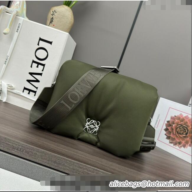 New Design Loewe Puffer Goya Bag in 062768 Nylon Green 2023