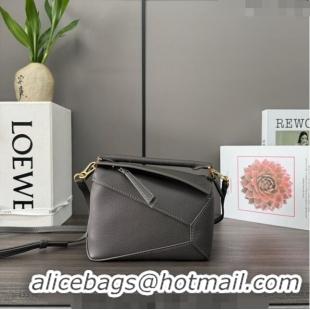 Super Quality Loewe Mini Puzzle Edge bag in Grained Calfskin 062312 Coffee Grey 2023