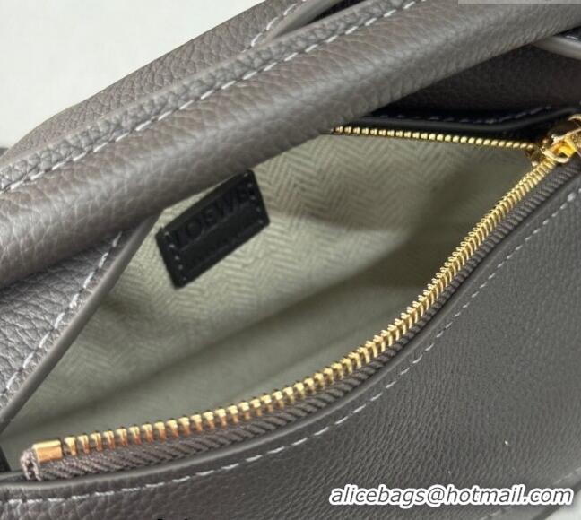 Super Quality Loewe Mini Puzzle Edge bag in Grained Calfskin 062312 Coffee Grey 2023