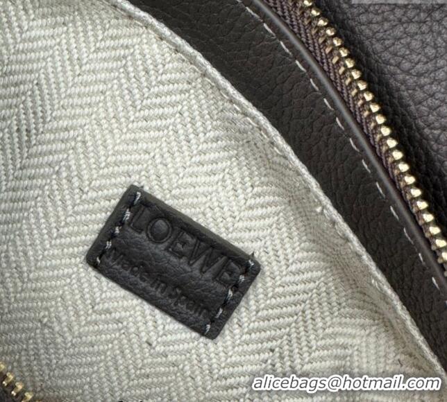 Super Quality Loewe Mini Puzzle Edge bag in Grained Calfskin 062312 Coffee Grey 2023