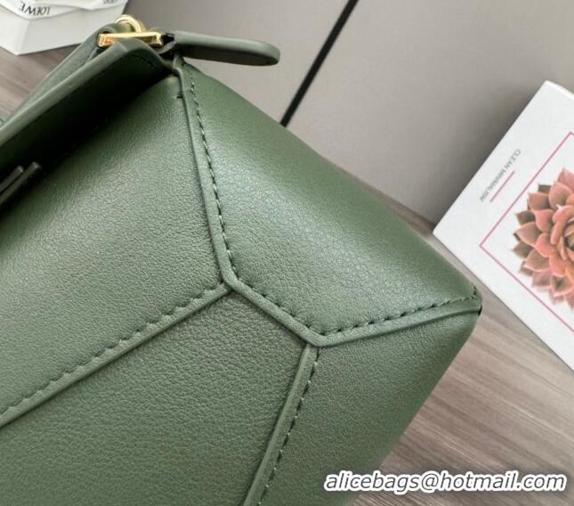 Promotional Loewe Mini Puzzle Edge bag in Grained Calfskin 062312 Green 2023