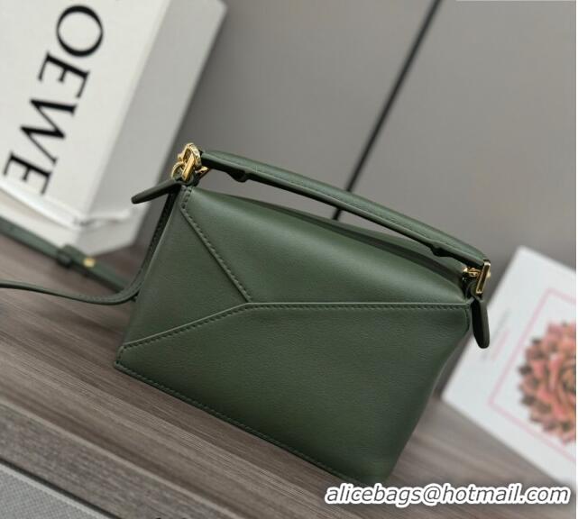 Promotional Loewe Mini Puzzle Edge bag in Grained Calfskin 062312 Green 2023