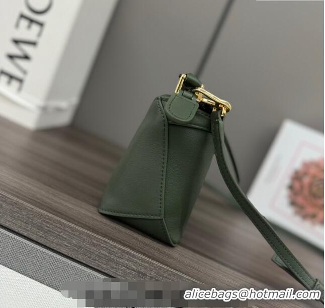 Promotional Loewe Mini Puzzle Edge bag in Grained Calfskin 062312 Green 2023