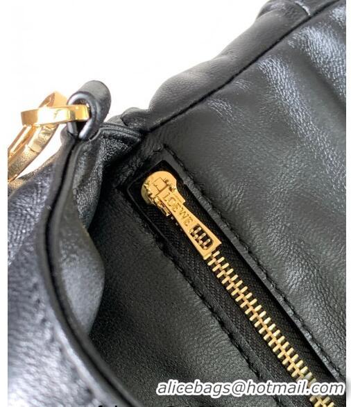 Reasonable Price Loewe Mini Puffer Goya bag in shiny nappa lambskin LE9141 Black 2023