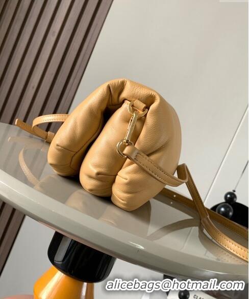 Good Taste Loewe Mini Puffer Goya bag in shiny nappa lambskin LE9141 Camel Yellow 2023