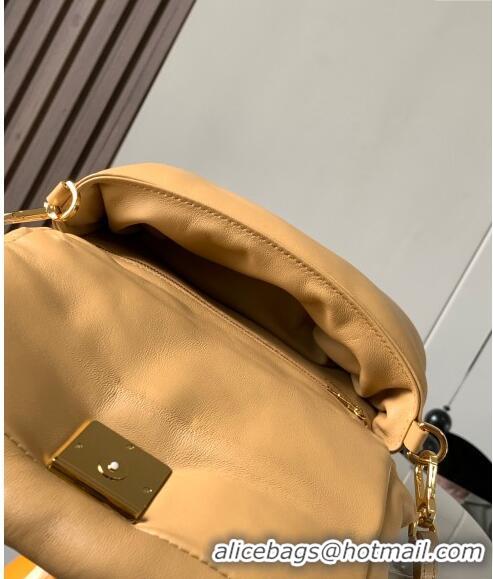 Good Taste Loewe Mini Puffer Goya bag in shiny nappa lambskin LE9141 Camel Yellow 2023