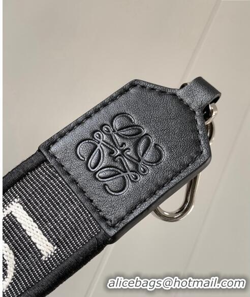 Well Crafted Loewe Anagram strap in jacquard and calfskin 4x134cm L9122 Black 2023