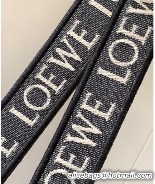 Well Crafted Loewe Anagram strap in jacquard and calfskin 4x134cm L9122 Black 2023