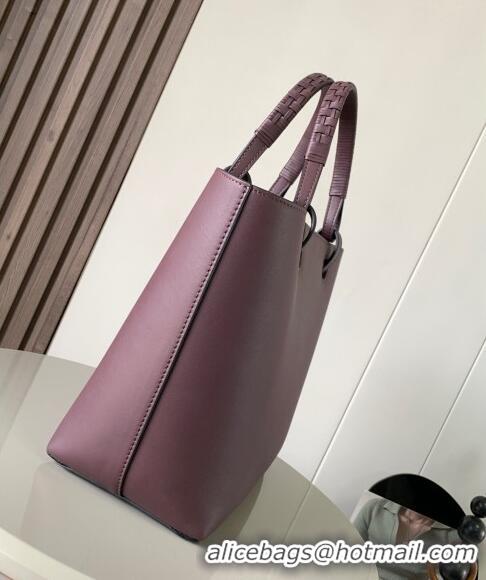 Unique Grade Loewe Small Anagram Tote bag in classic calfskin 9300 Purple 2024