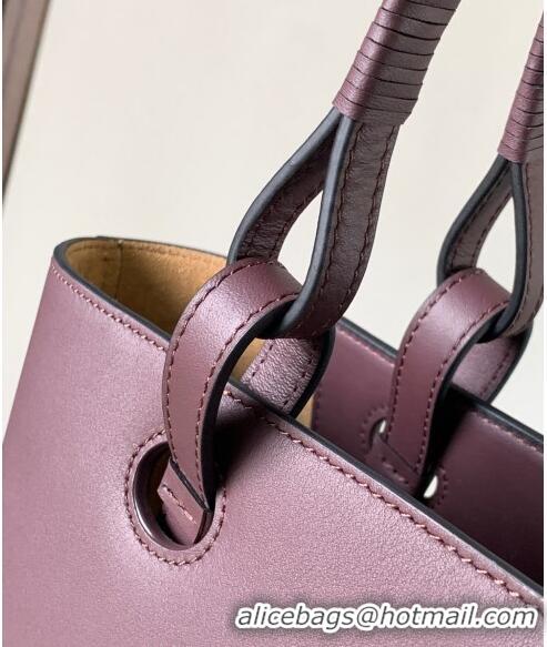 Unique Grade Loewe Small Anagram Tote bag in classic calfskin 9300 Purple 2024