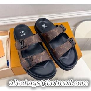 Modern Louis Vuitton Flat Slide Sandals Monogram Canvas 320053