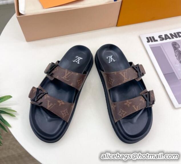 Modern Louis Vuitton Flat Slide Sandals Monogram Canvas 320053