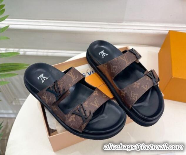 Modern Louis Vuitton Flat Slide Sandals Monogram Canvas 320053