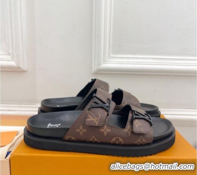 Modern Louis Vuitton Flat Slide Sandals Monogram Canvas 320053