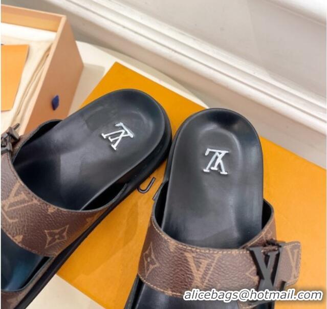 Modern Louis Vuitton Flat Slide Sandals Monogram Canvas 320053