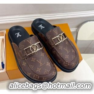 Perfect Louis Vuitton Monogram Canvas Flat Mules 0320059