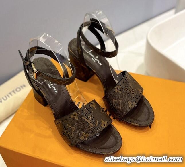 Good Product Louis Vuitton Monogram Bloom Sandals 7.5cm in Cutout Monogram Canvas 0320078