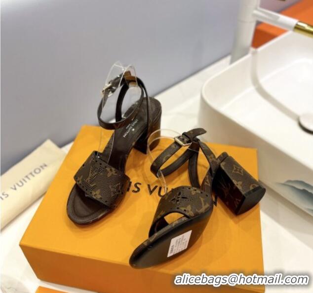 Good Product Louis Vuitton Monogram Bloom Sandals 7.5cm in Cutout Monogram Canvas 0320078