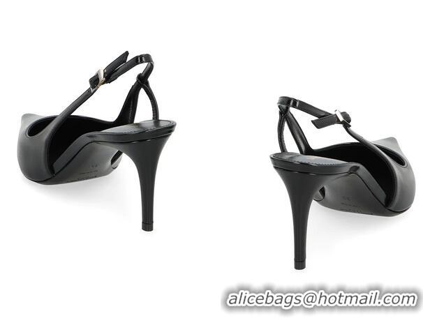 ​Super Quality Saint Laurent Vendome Patent-leather Slingback Pumps YS1256 Black