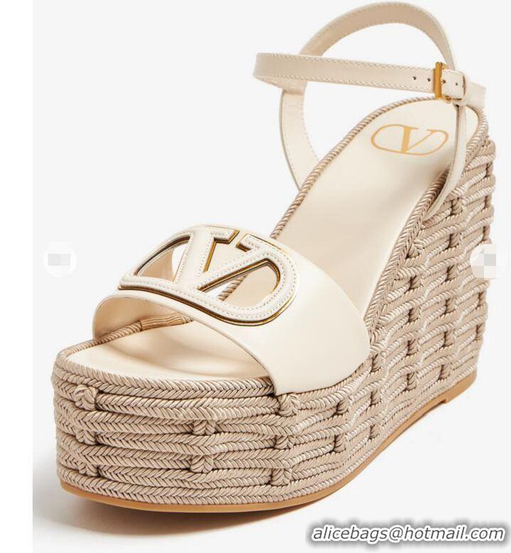 ​Top Quality Valentino Garavani VLogo Cut-out Wedge Sandals VA4987