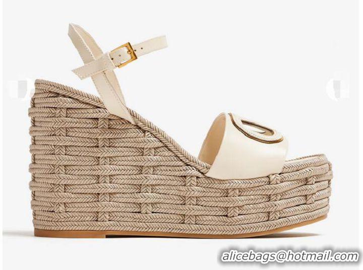 ​Top Quality Valentino Garavani VLogo Cut-out Wedge Sandals VA4987